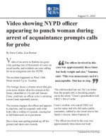 Video showing NYPD officer appearing to punch woman during arrest of acquaintance prompts calls for probe